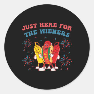 Adesivo Só estou aqui para os Wieners Engraçados 4 de julh