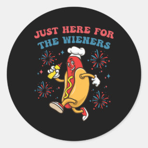 Adesivo Só estou aqui para os Wieners Engraçados 4 de julh