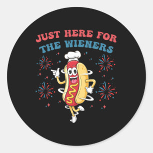 Adesivo Só estou aqui para os Wieners Engraçados 4 de julh