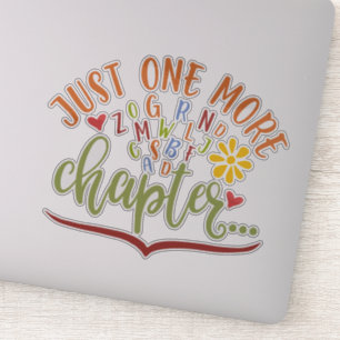 Adesivo Só Mais Um Capítulo. Design de Leitura Para Estuda