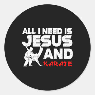 Adesivo Só Preciso De Jesus E Karate Roupa Christian M