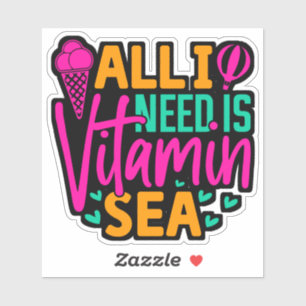 Adesivo Só preciso de Vitamina Sea-54801