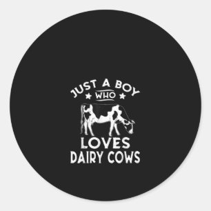 Adesivo Só Um Menino Que Ama Vacas Leiteiras Presente