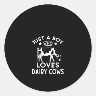 Adesivo Só Um Menino Que Ama Vacas Leiteiras Presente