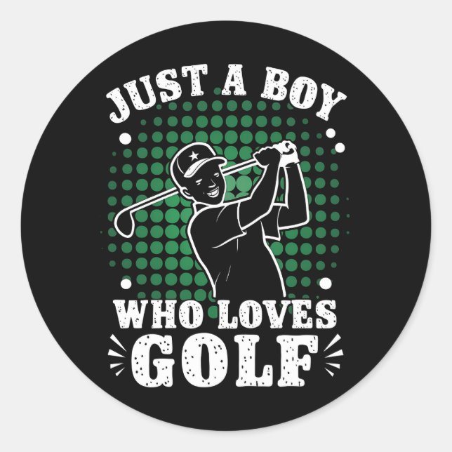Adesivo Só um rapaz que ama Golf Club Golfer Golfing (Frente)