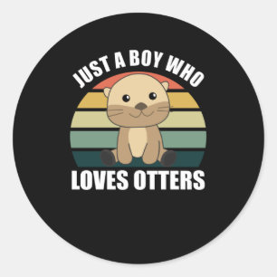 Adesivo Só um rapaz que ama o "otters Loves"