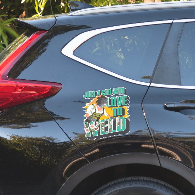 Adesivo Só uma garota que adora soldar presente para solda (Lado do carro)
