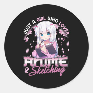 Adesivo Só uma garota que ama anime e desenha