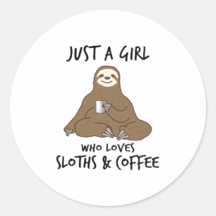Adesivo Só uma garota que ama café da Sloths