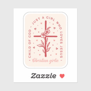 Adesivo Só uma garota que ama Jesus Cristo