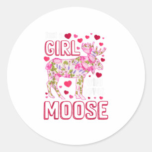 Adesivo Só Uma Garota Que Ama O Campo De Caminho De Moose