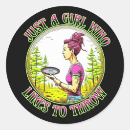 Adesivo Só uma garota que gosta de jogar | Golfe de Disco