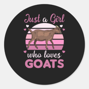 Adesivo Só Uma Menina Que Adora Cabras Bons Animais Caprin