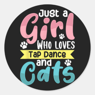 Adesivo Só Uma Menina Que Adora Dança De Toque E Cats Danç