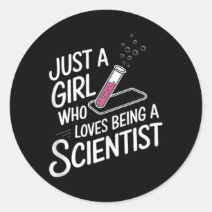 Adesivo Só Uma Menina Que Adora Ser Cientista Graduada