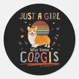 Adesivo Só Uma Menina Que Ama Corgis Engraçado Corgi