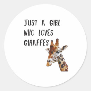 Adesivo Só Uma Menina Que Ama Girafas Bestiçadas
