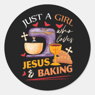 Adesivo Só Uma Menina Que Ama Jesus E Baking Christian Rel