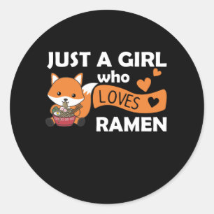 Adesivo Só Uma Menina Que Ama Ramen Cute Ramen Comer Noodl