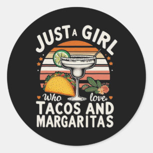 Adesivo Só Uma Menina Que Ama Tacos E Margaritas Engraçada