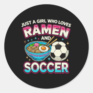 Adesivo Só Uma Rapariga Que Ama Ramen E Futebol 