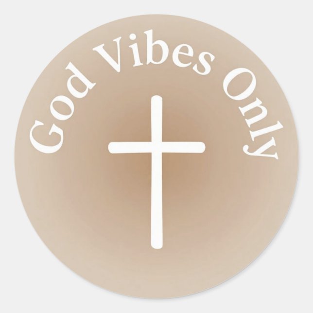 Adesivo Só Vibrações de Deus (Frente)