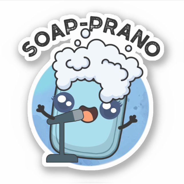 Adesivo Soap-prano Funny Soprano Soap Pun (Frente)