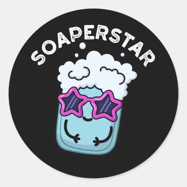 Adesivo Soaperstar Funny Soap Pun Dark BG (Frente)