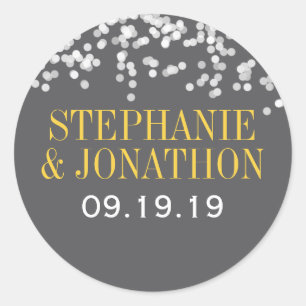 Adesivo Sob a Cinza das estrelas e amarelo