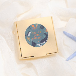 Adesivo Sob a Festa de aniversário dos Meninos Do Oceano O