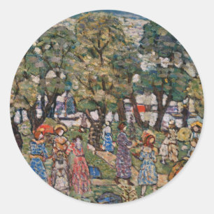 Adesivo Sob as Árvores por Maurice Prendergast, Arte Fino