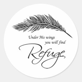 Adesivo Sob As Asas Dele, Encontrará Refúgio