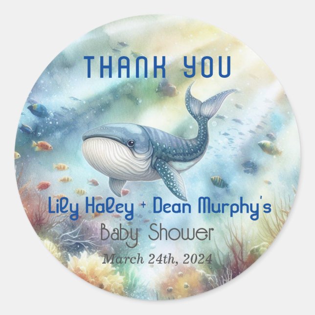 Adesivo Sob o Chá de fraldas do mar (Frente)