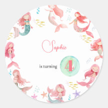 Sob o mar aniversário de criança de Sereias