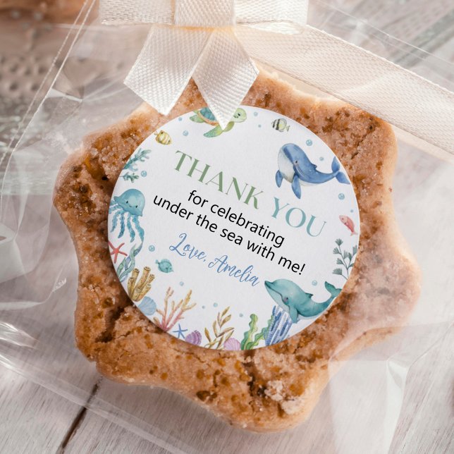 Adesivo Sob o Mar de Animais do Oceano Cinto (Criador carregado)