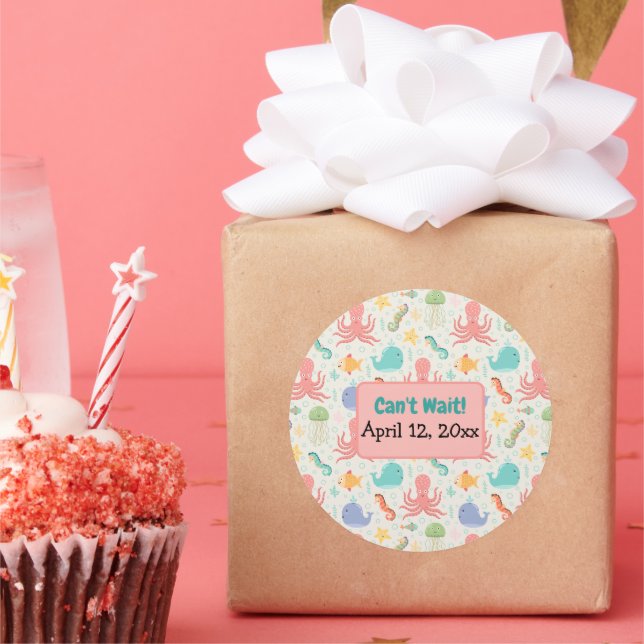 Adesivo Sob o Mar de Octopus Sea Equídeos (Festa)