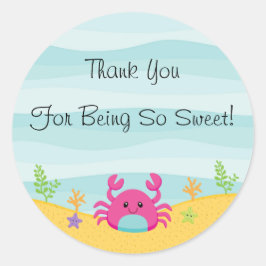 Adesivo Sob O Mar, Obrigado Sticker