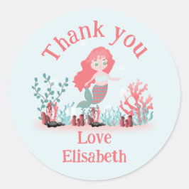 Adesivo Sob o mar Princesa Sereia Aniversário