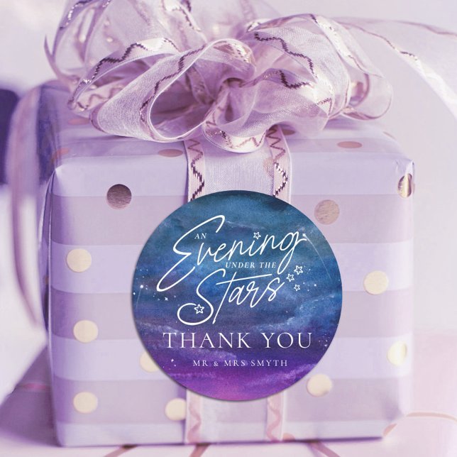 Adesivo Sob o obrigado da noite das estrelas, você costuma (Criador carregado)