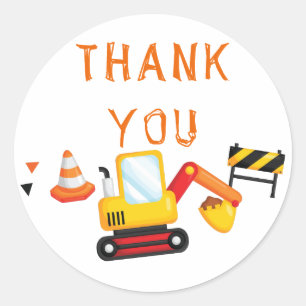 Adesivo Sob o obrigado do aniversário da construção voc