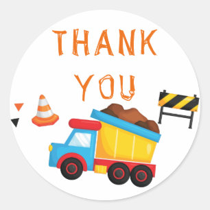 Adesivo Sob o obrigado do aniversário da construção voc