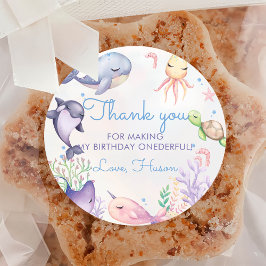 Adesivo Sob o Partido do primeiro aniversario de Vida do M