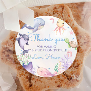 Adesivo Sob o Partido do primeiro aniversario de Vida do M