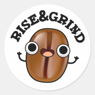 Adesivo Sobe E Grind Cute Café Bean Pun