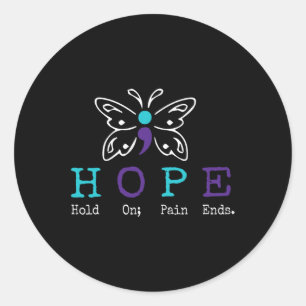 Adesivo Sobre a Esperança Semicolon Dar Awarenes Para A Pr