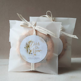 Adesivo Sobre a Lua Boho Dourado Poeira e Nuvens Rota Clás