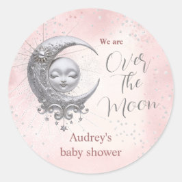 Adesivo Sobre O Chá de fraldas Da Moon Pink Girl