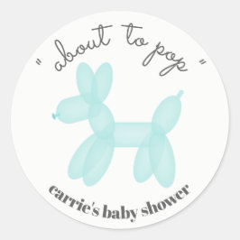 Adesivo Sobre O Chá de fraldas De Animais Do Balão Azul Po