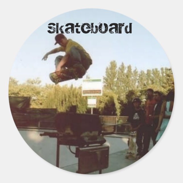 Adesivo sobre o CHURRASCO, skate (Frente)