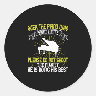 Adesivo Sobre O Piano Foi Impresso Um Aviso
